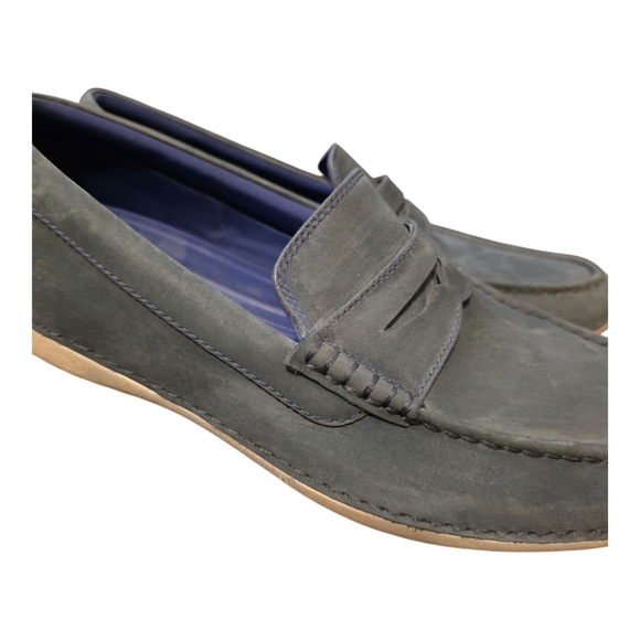 COLE HAAN MotoGrand Blue Nubuck Penny Loafer Driving Shoe -‎ Size 8 1/2 main image 6